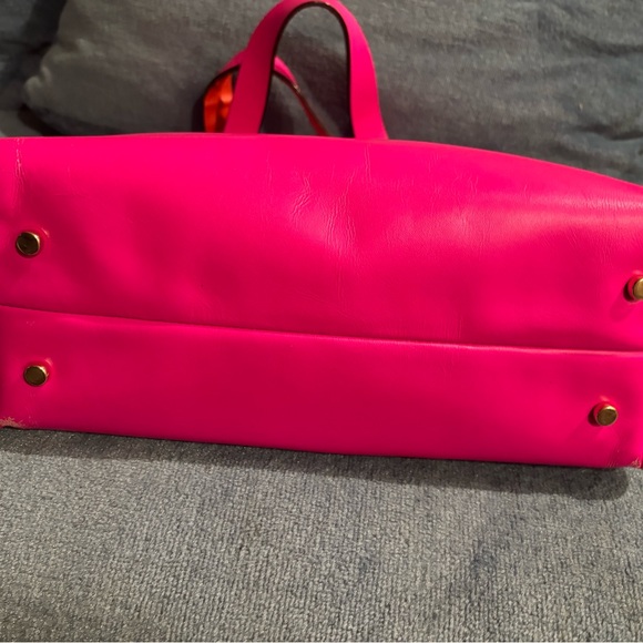Kate Spade New York Hot Pink Leather Small Tote Bag - Picture 6 of 11